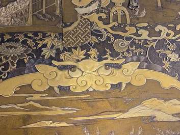 Un grand plat en bronze, sign&eacute; Miyao, Japon, Meiji, 19&egrave;me